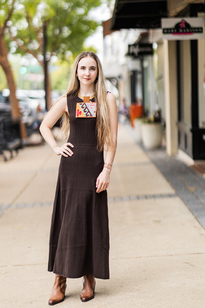 ELBA MIDI RIBBED SWEATER DRESS