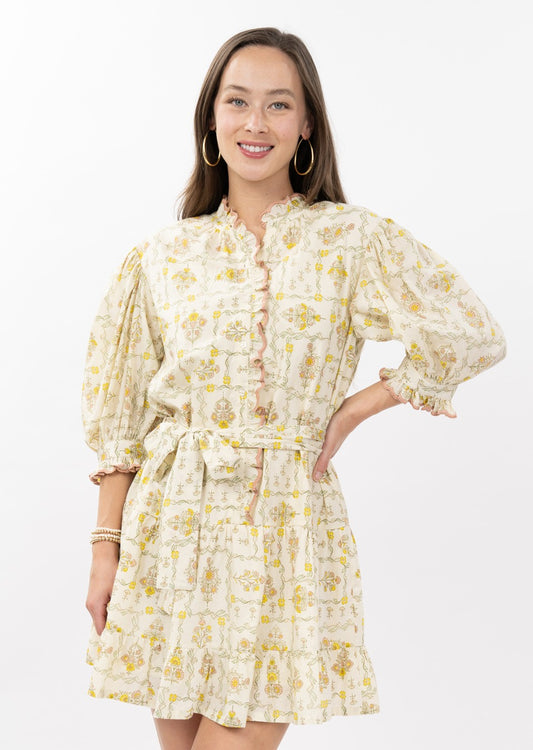 TRELLIS FLOWERS DRESS