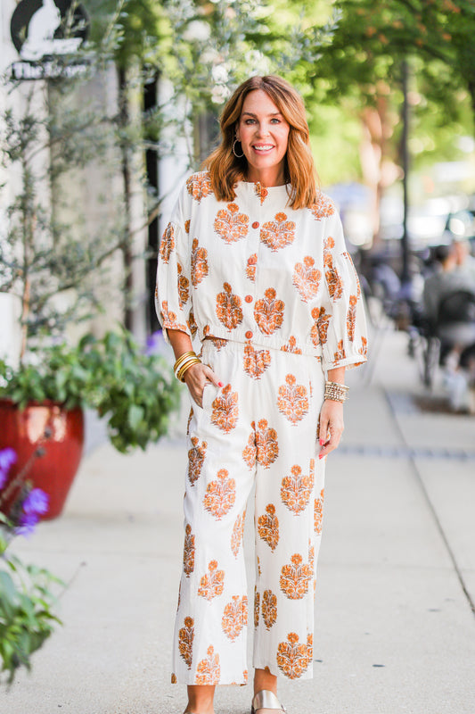 AUTUMN BLOCK PRINT PANT