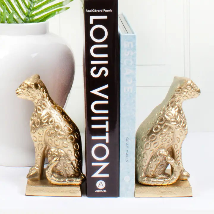 LEOPARD  BOOKENDS