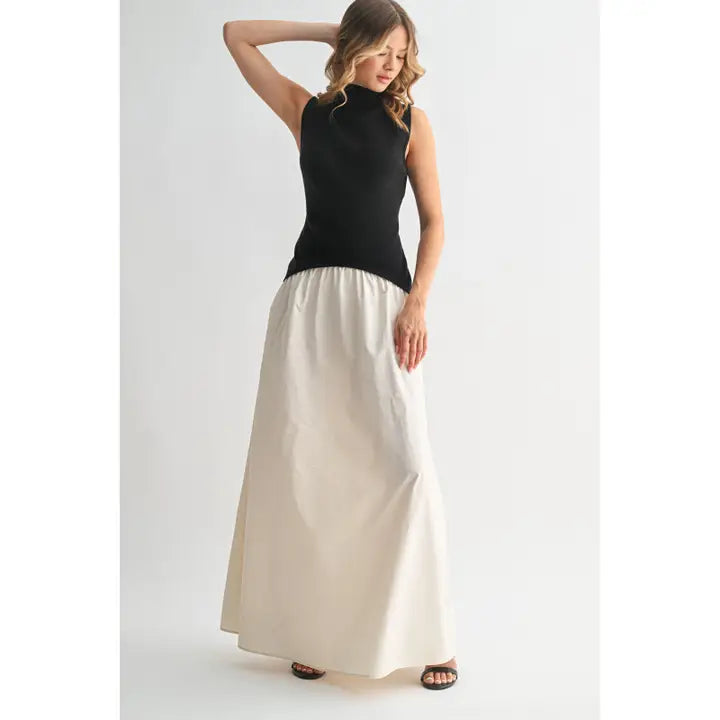 TOP IT OFF MIXED MEDIA DRESS