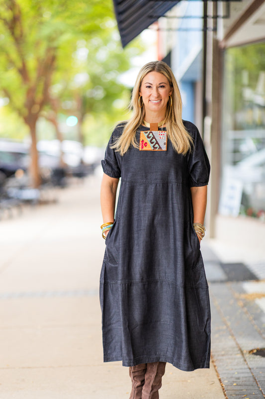DARK DENIM DRESS