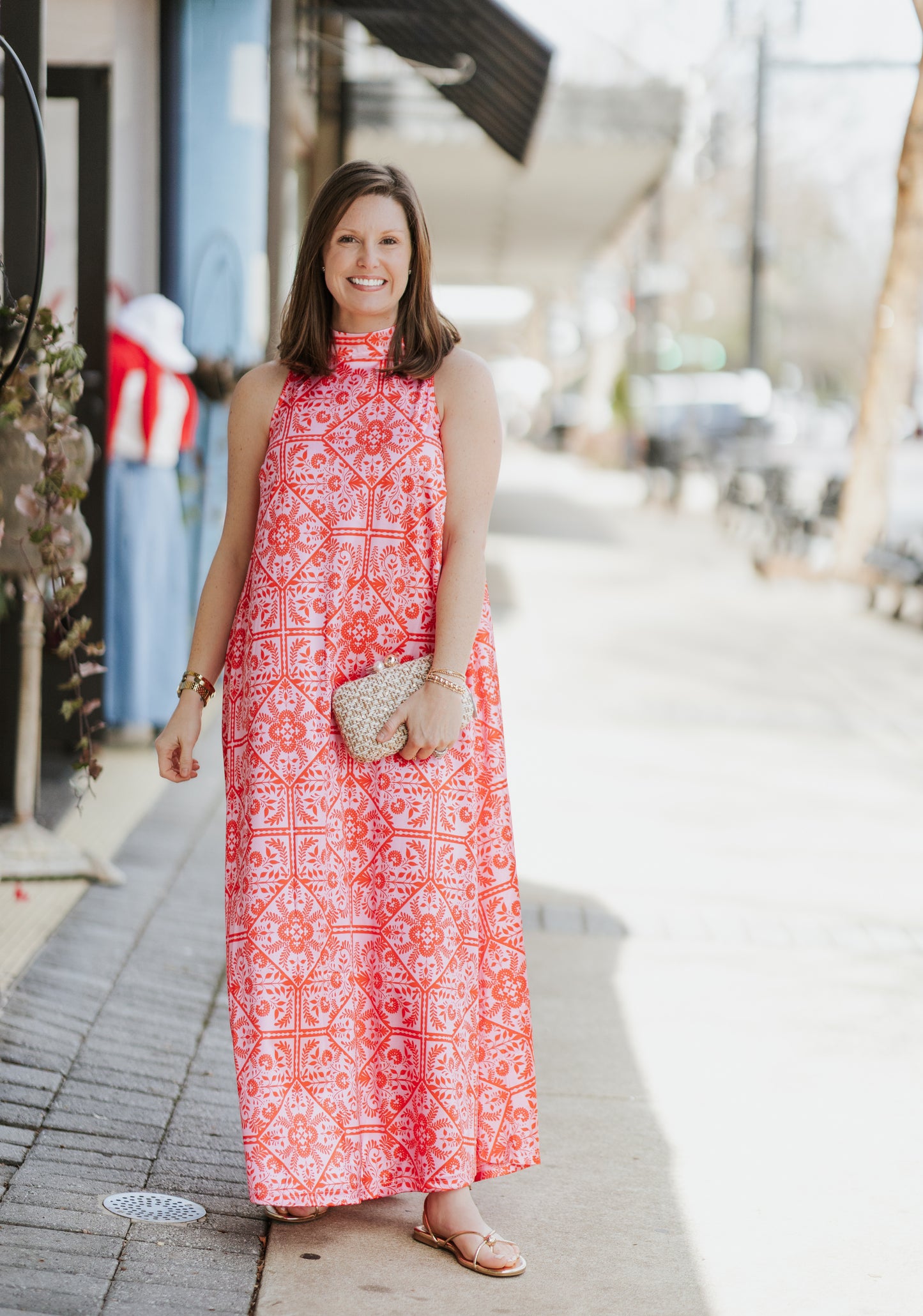 FLORAL HALTER DRESS