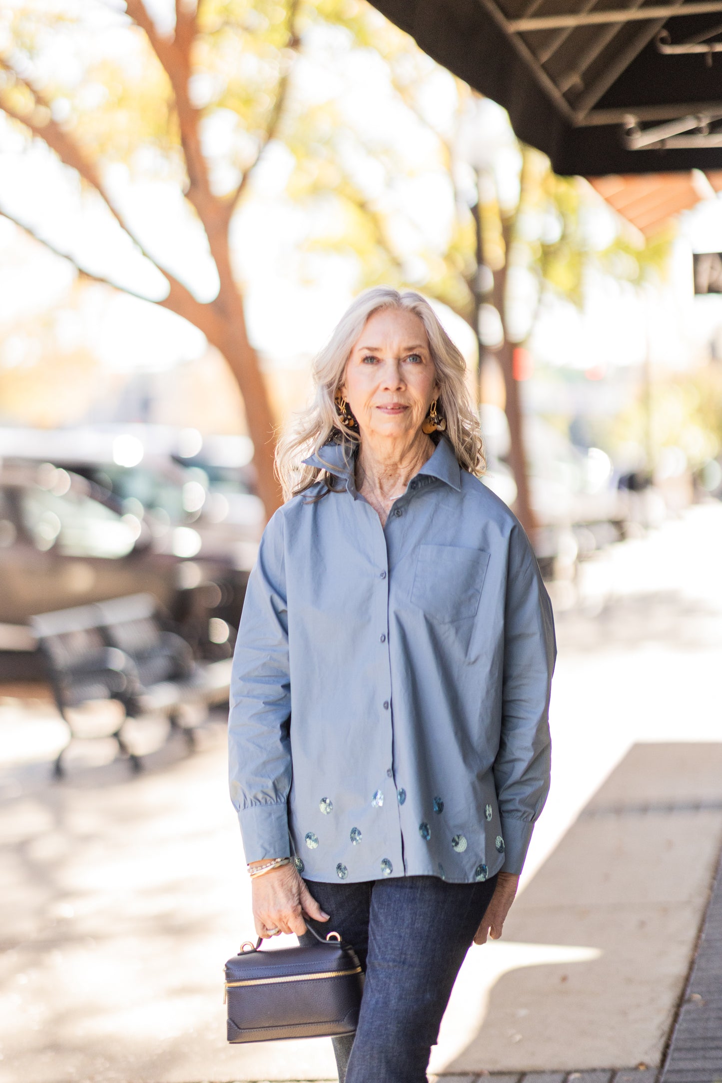 ABBY SWING TOP IN BLUE