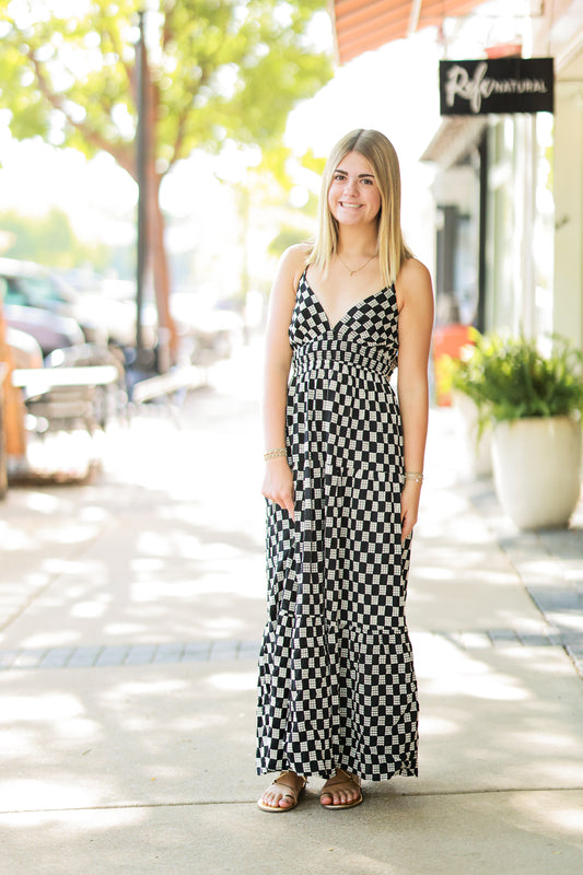 MIDNIGHT WEAVE MAXI DRESS