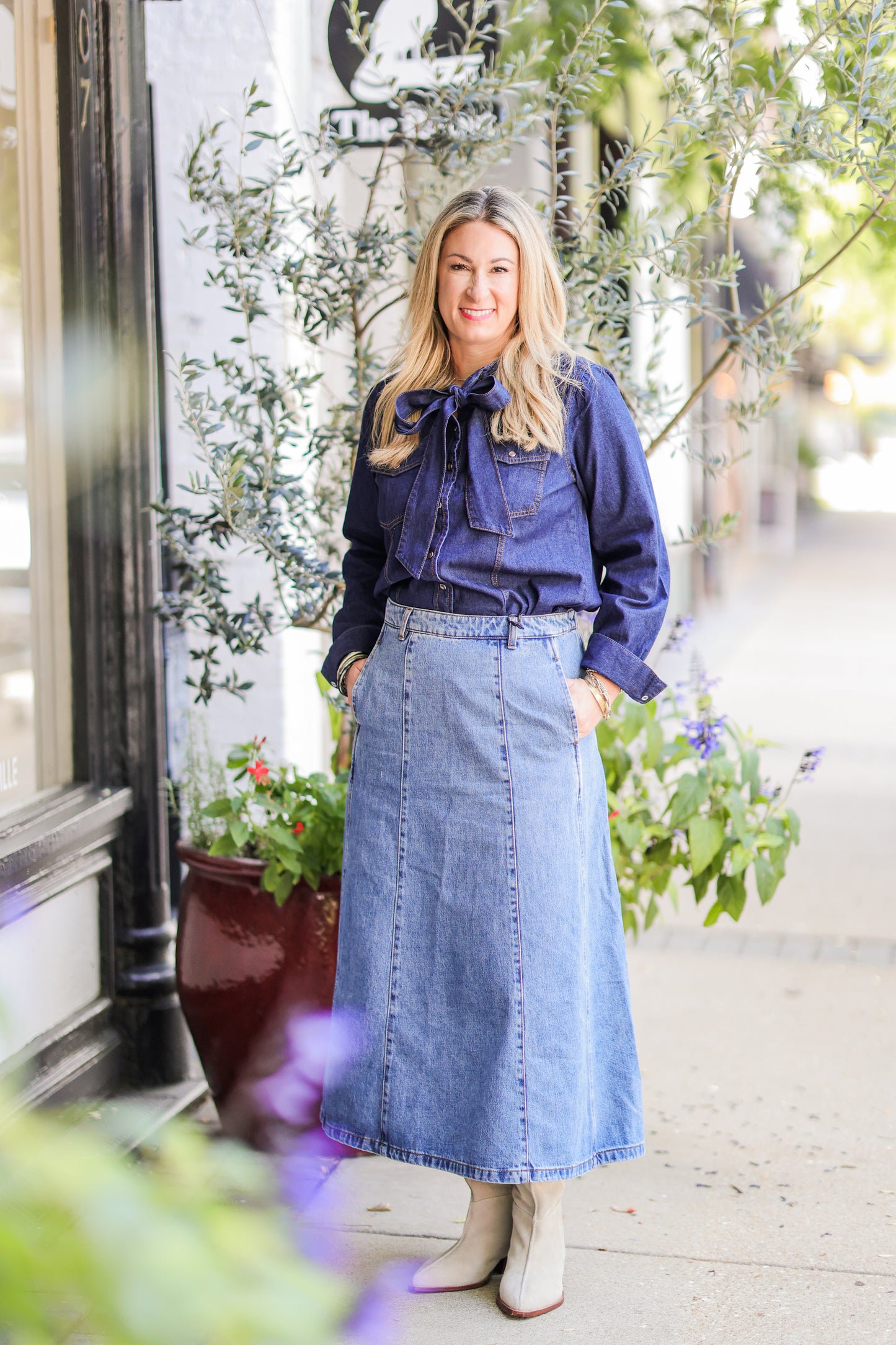 DENIM CIRCLE SKIRT
