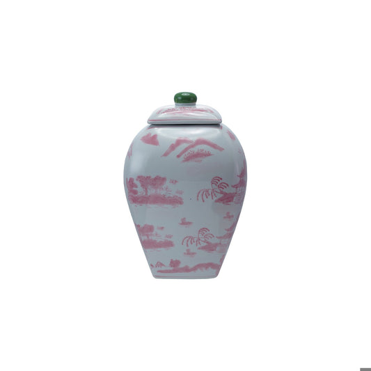 PINK & GREEN GINGER JAR