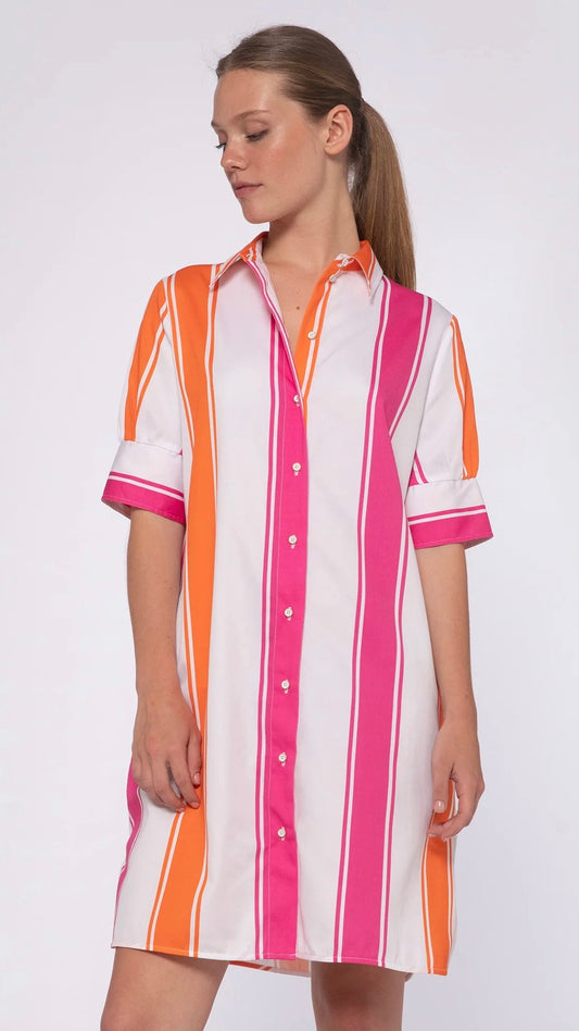 HESTER PINK ORANGE MAXI STRIPES