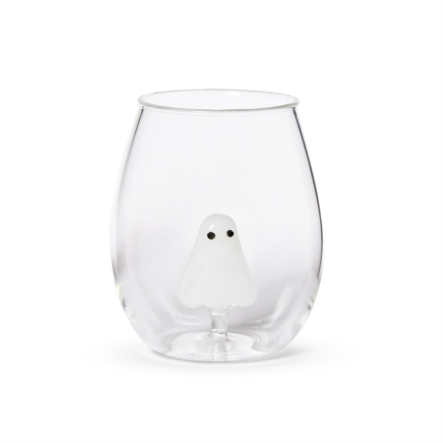 HERE FOR THE BOOS GHOST WINE GLASS