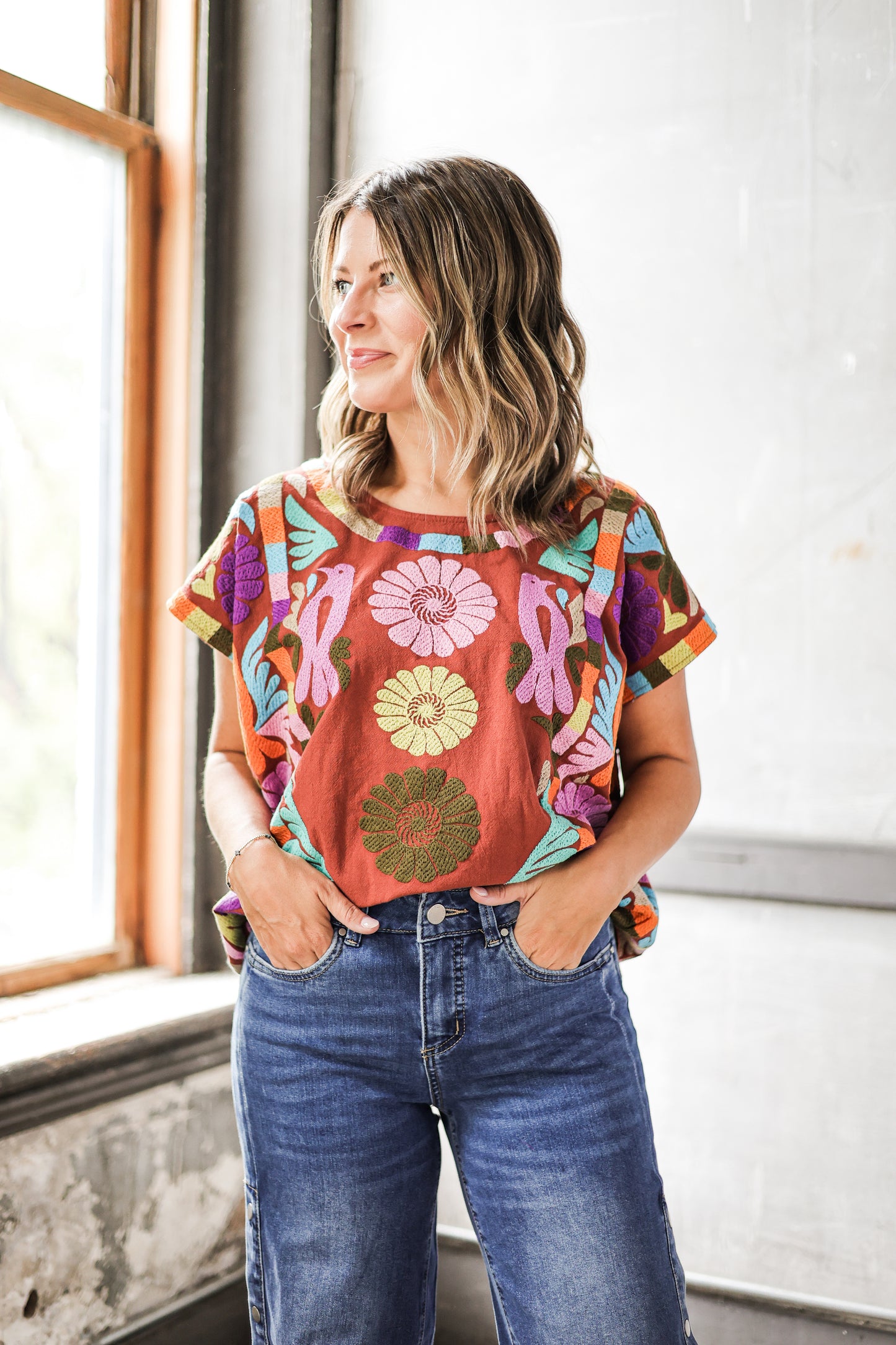 FRANCESCA RUST TOP