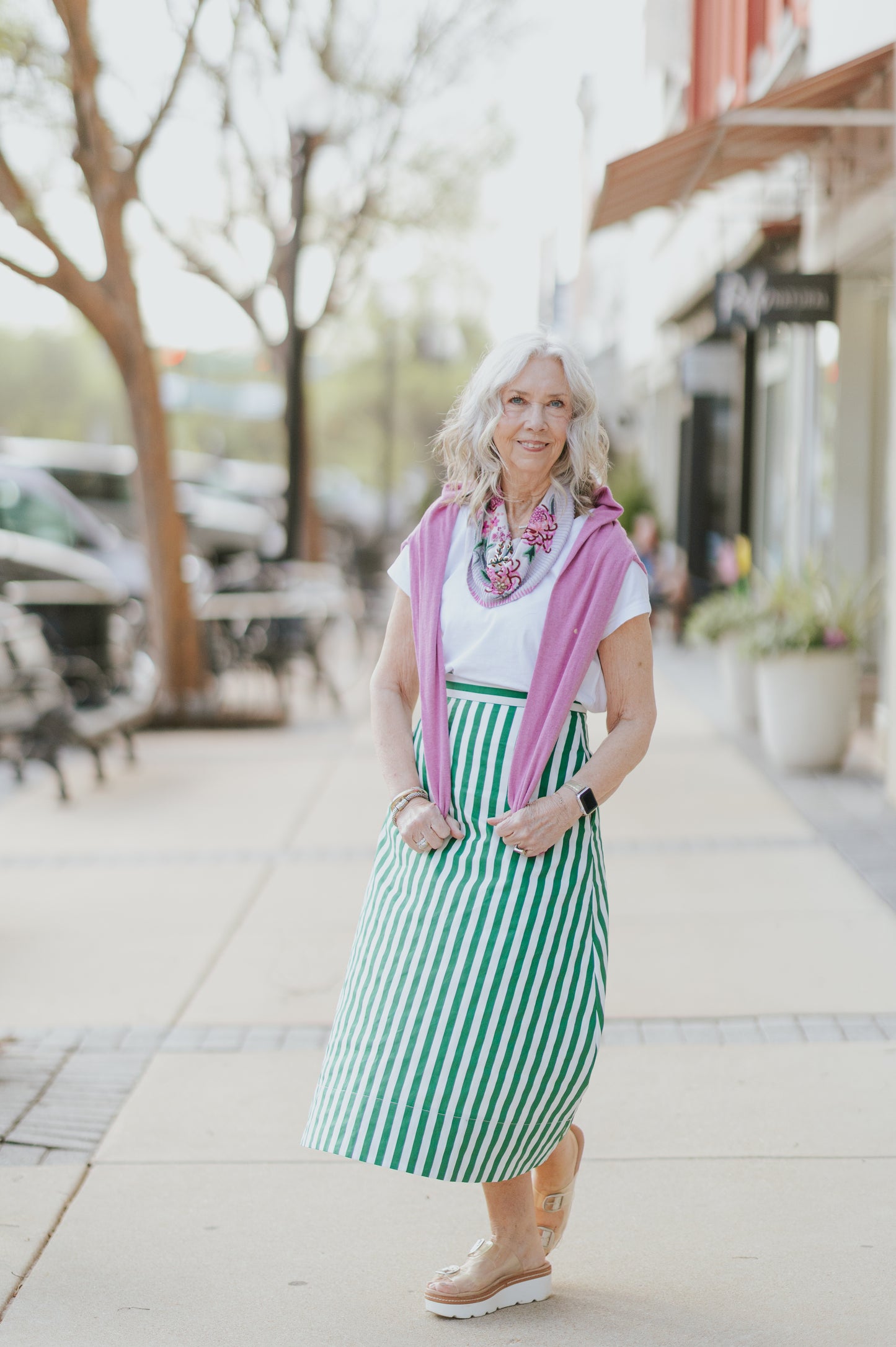 OPAL MIDI SKIRT IN GRAND ENTRANCE