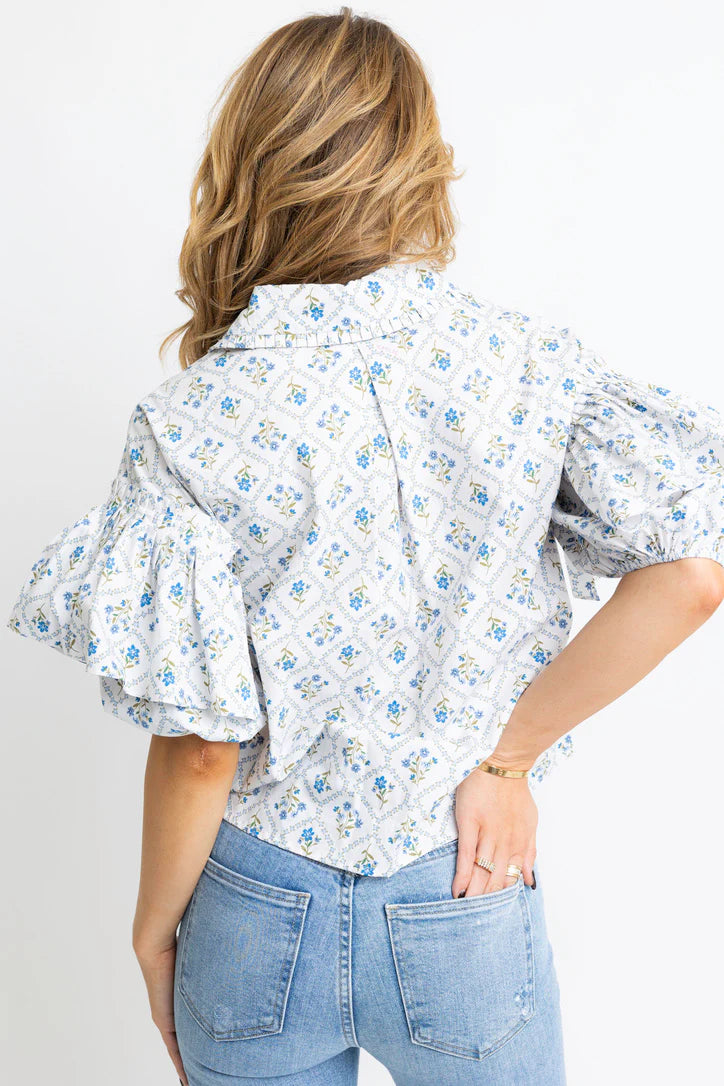 FRENCH FLORAL TOP