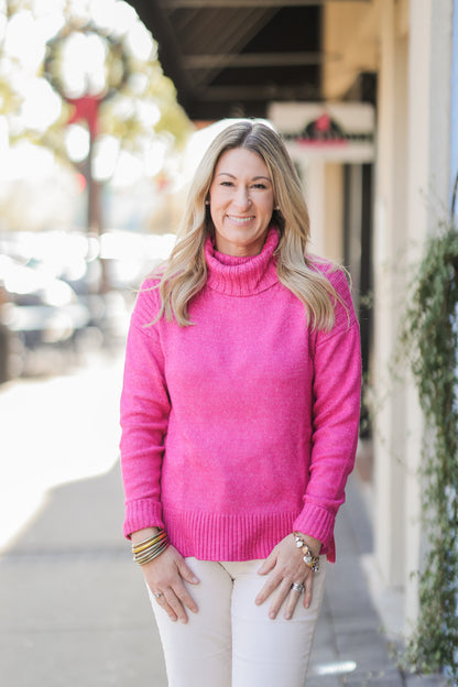 COZY YARN TURTLENECK SWEATER