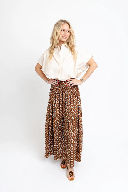 FLORAL SMOCK MAXI