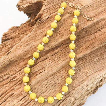 STUDDED GEMSTONE NECKLACE