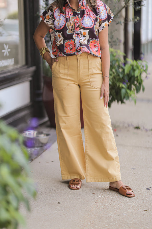 MEG DANDELION  FRONT POCKET PANT