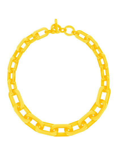 RESIN CHAIN COLOR NECKLACE