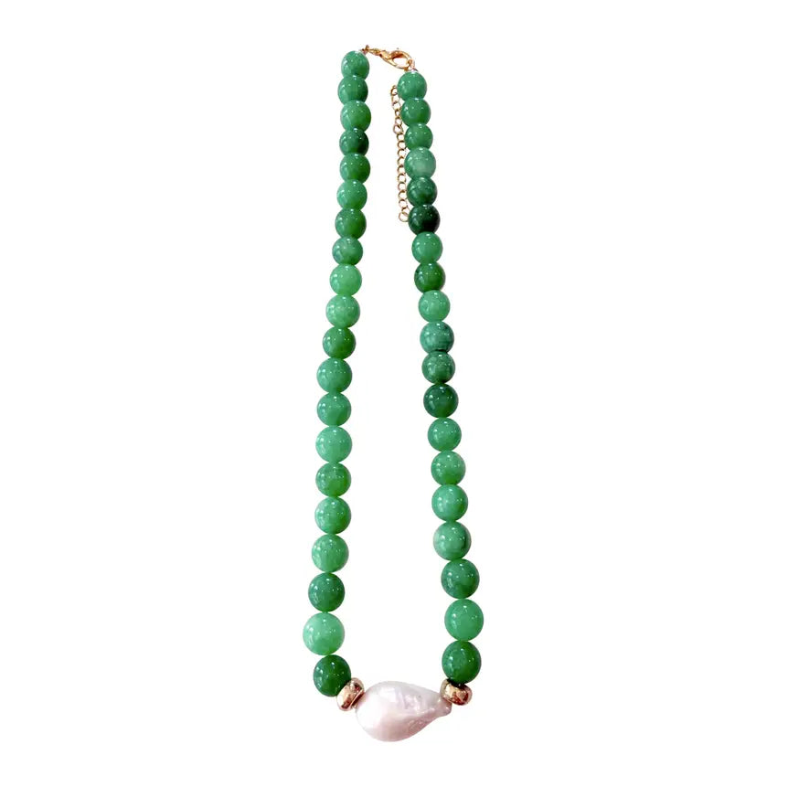 BRENNA BEADED PEARL NECKLACE