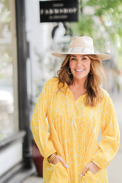 SUNSHINE FLORAL MIDI TUNIC