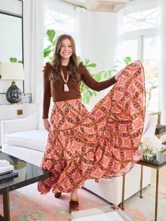 JESS TIRED MAXI SKIRT BY BROOKS AVE