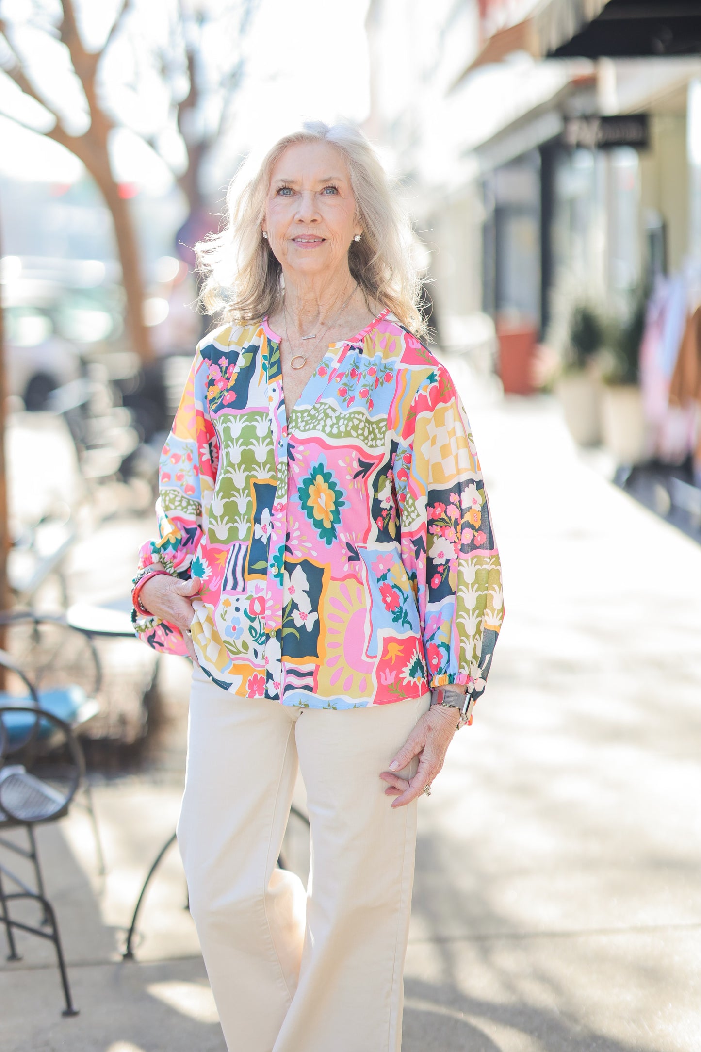 LIVIE TOP IN SEEDLINGS PRINT