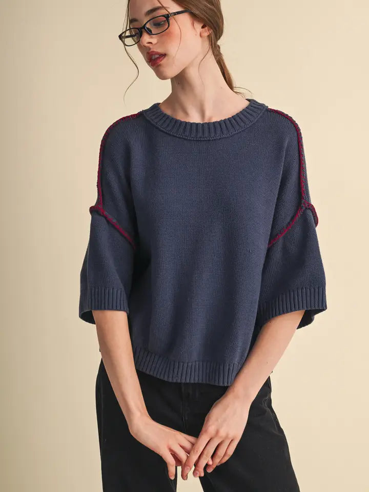 CONTRAST SWEATER