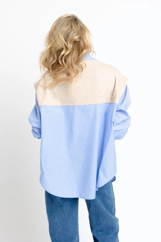 HAILEY STRIPE SWEATER BUTTON UP