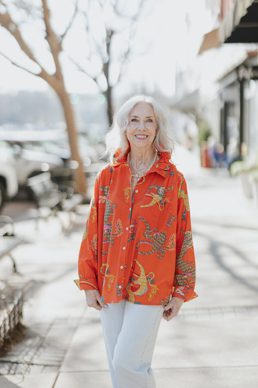 SUN VALLEY DRAGON OVERSIZED TOP