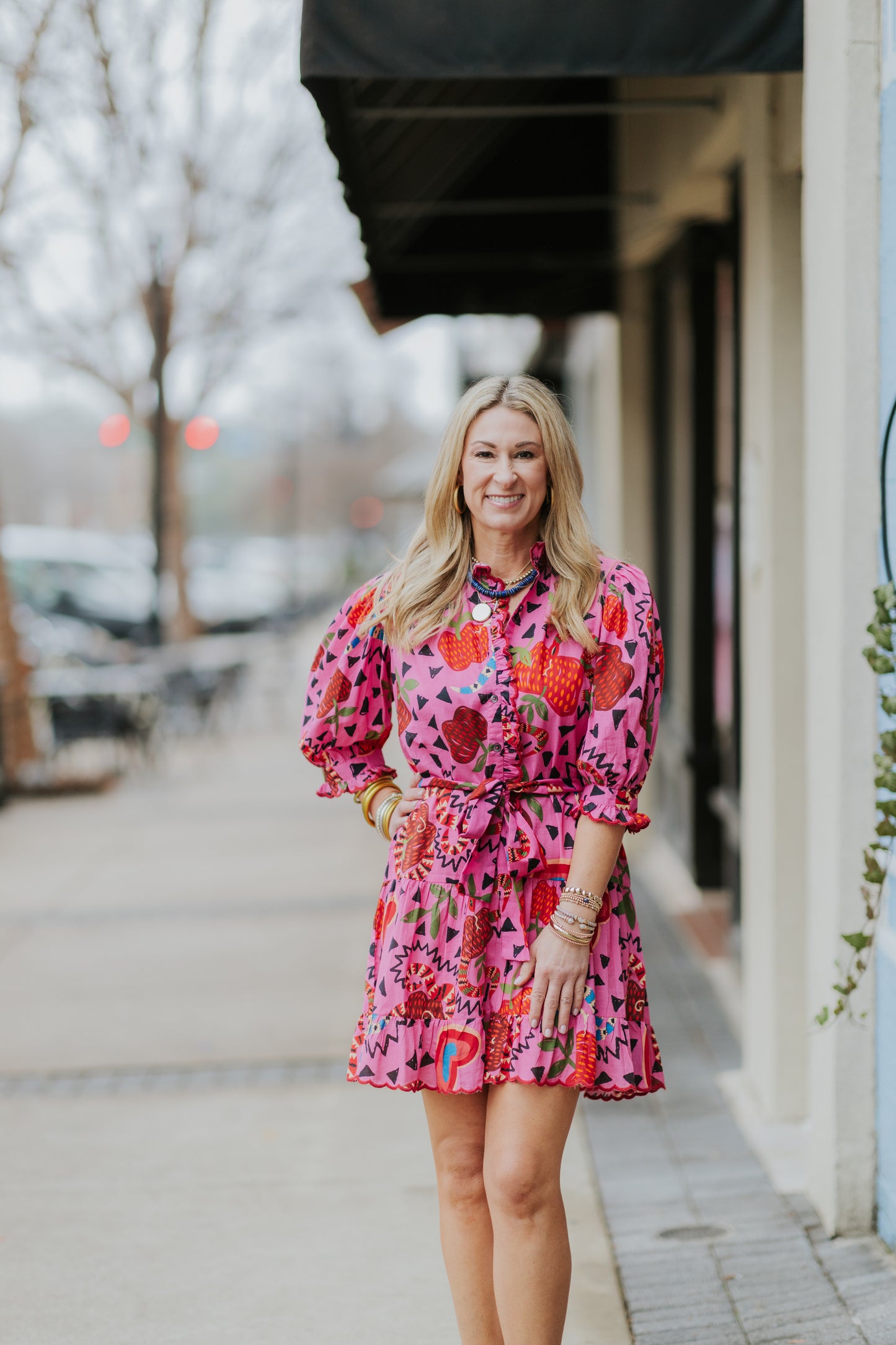 HOT PINK CHARMING SNAKE DRESS
