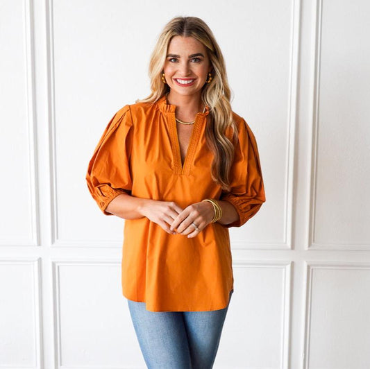 ANNA TOP BURNT ORANGE
