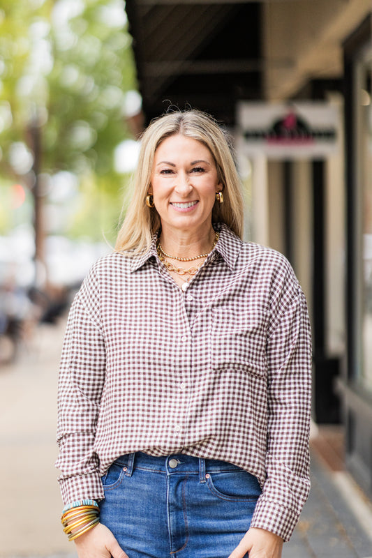 RIVER PLAID TOP