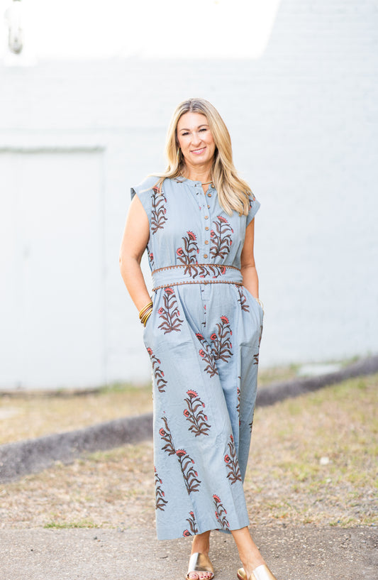 BLOCK PRINT JUMSUIT