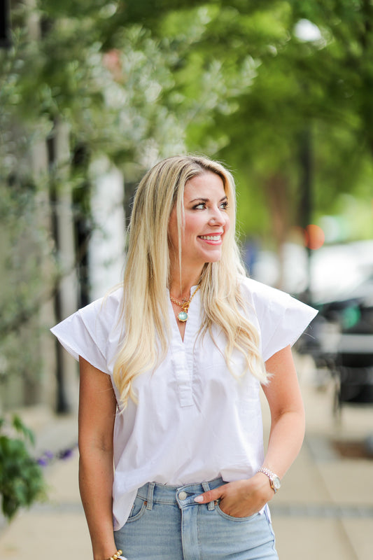 QUINN RUFFLE TOP