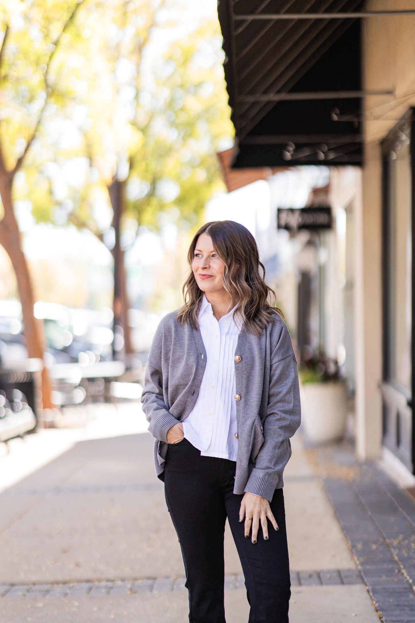 FAWN BUCKLE BIT CARDIGAN