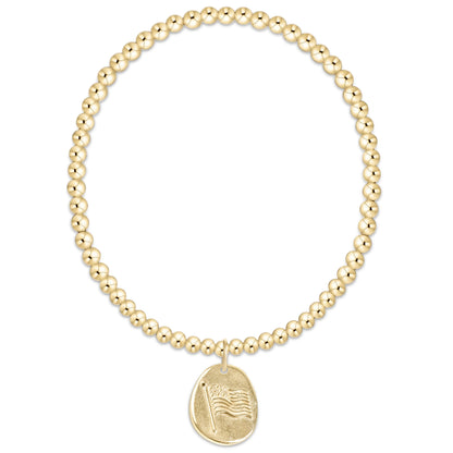 CLASSIC GOLD 3MM INSPIRE AMERICA GOLD DISC