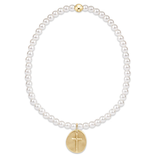 CLASSIC PEARL 3MM GOLD DISC