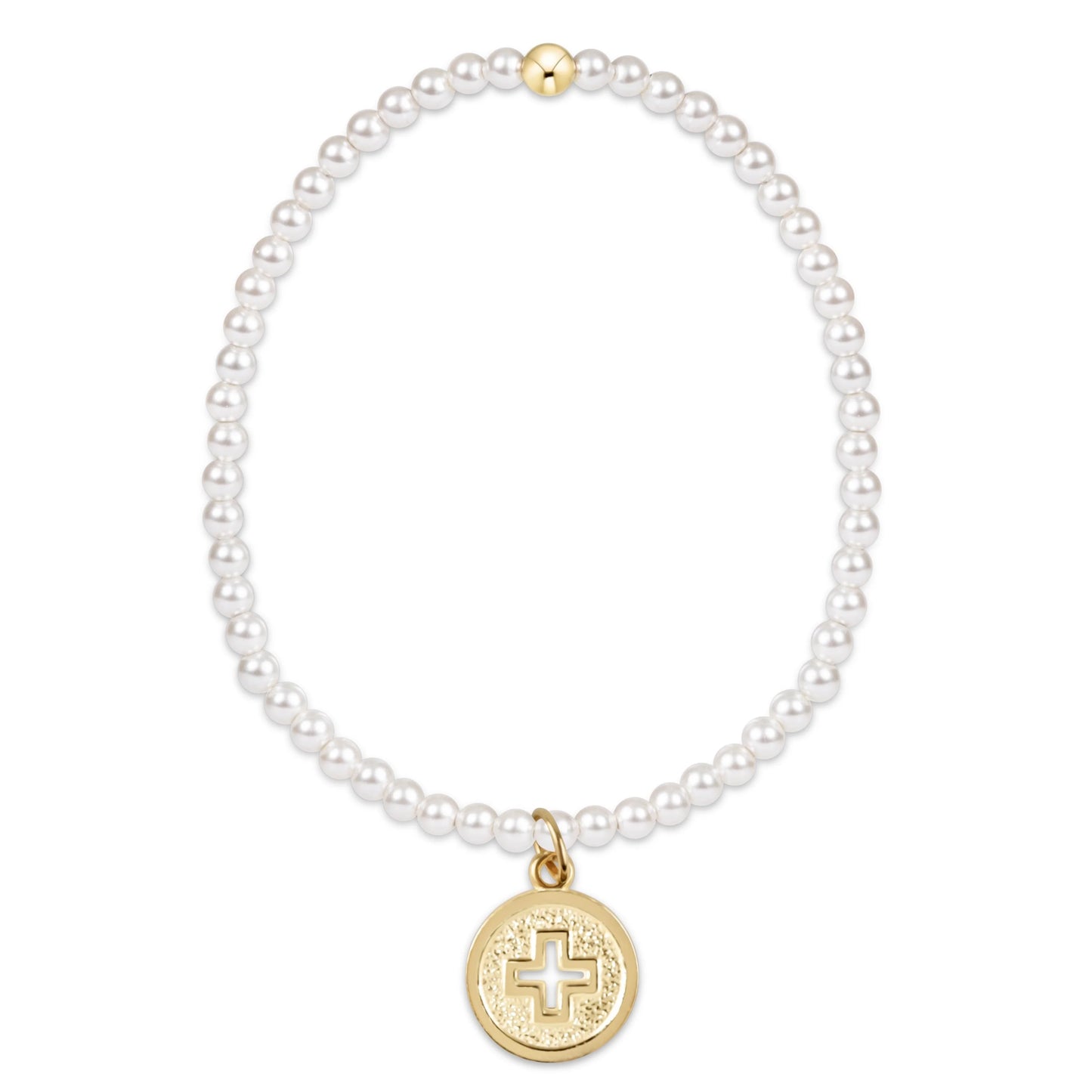 CLASSIC PEARL 3MM GOLD DISC