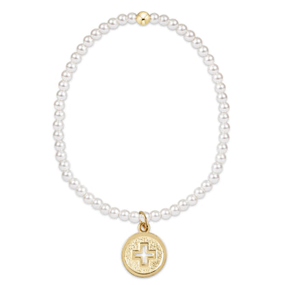 CLASSIC PEARL 3MM GOLD DISC
