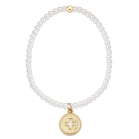 CLASSIC PEARL 3MM GOLD DISC