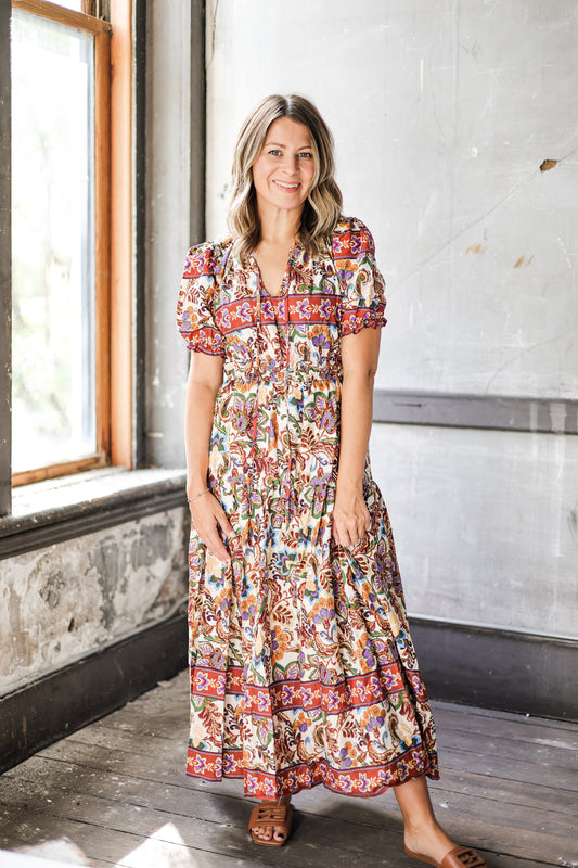 REGAL TAPESTRY MAXI DRESS