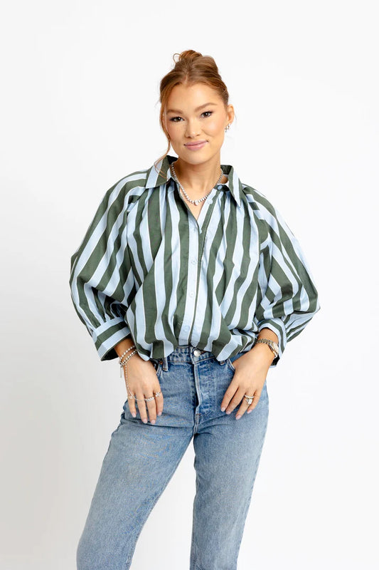 STRIPE BUBBLE TOP