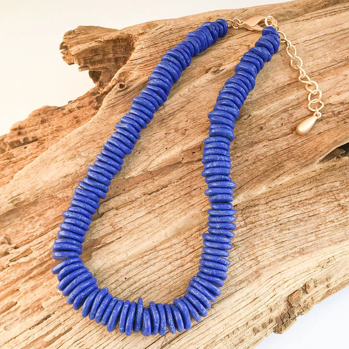 GEMSTONE HEISHI DISC NECKLACE