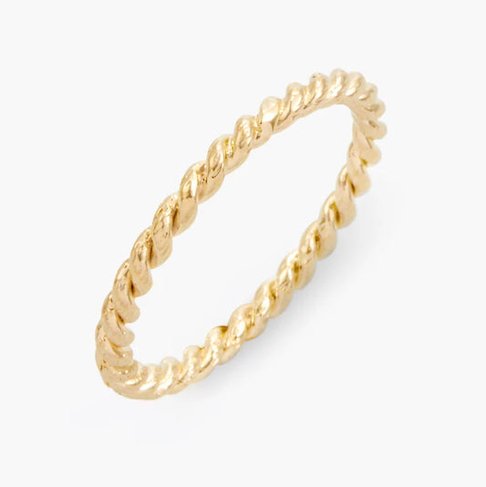 CLASSIC GOLD TWISTED THIN RING