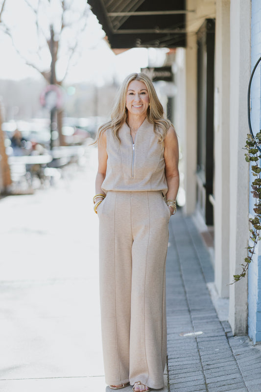 SHAWL COLLAR JUMPSUIT