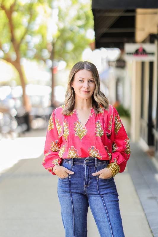 GOLDEN FLORAL TOP