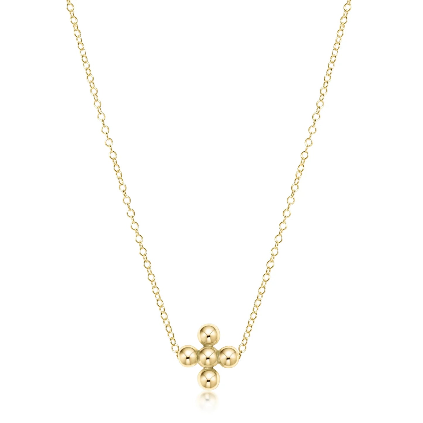 CLASSIC BEADED SIGNATURE CROSS 4MM BEAD