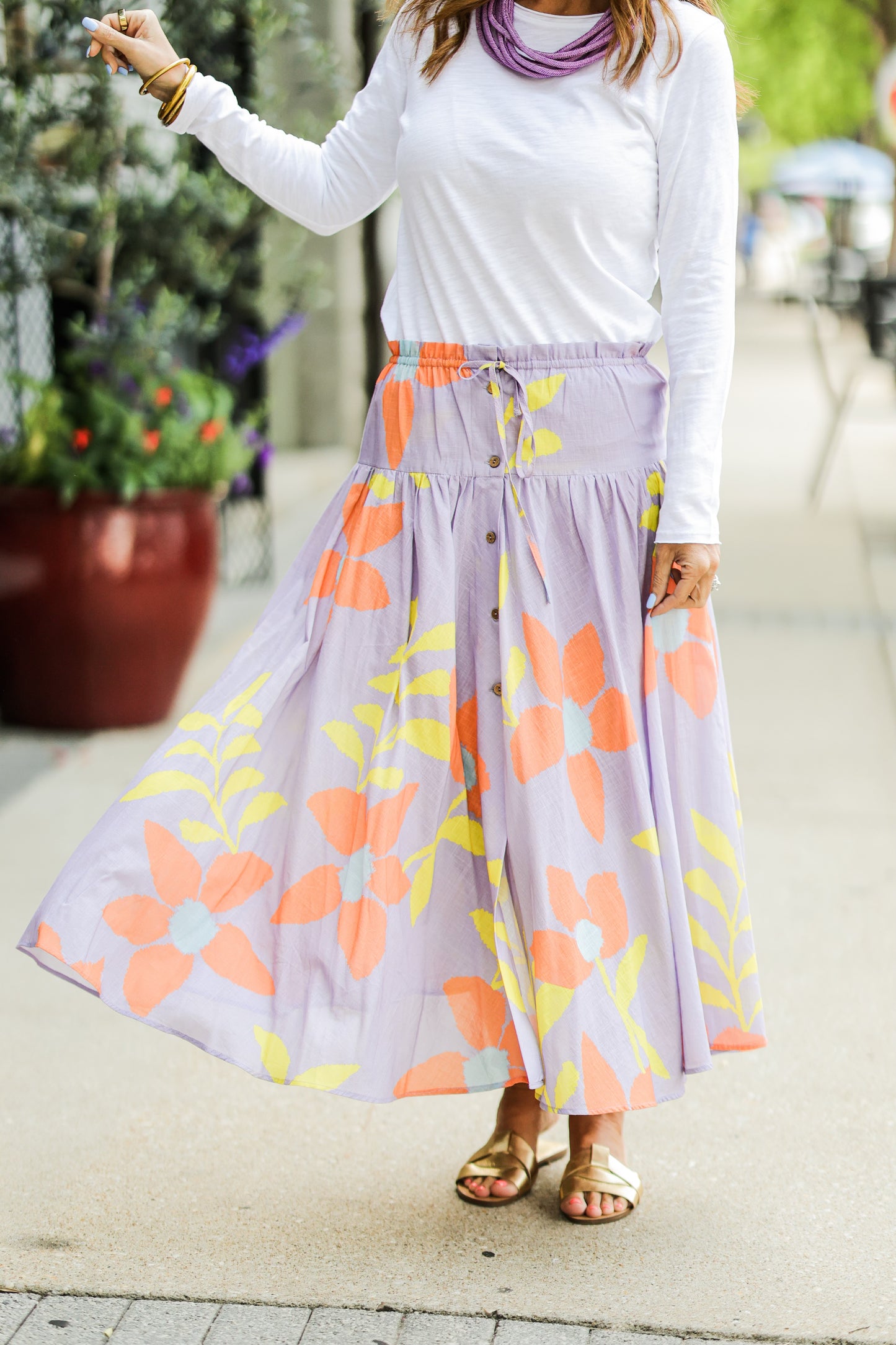 FLORAL SWING ME SKIRT