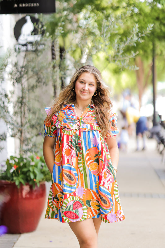 FRUIT COTTON DRESS
