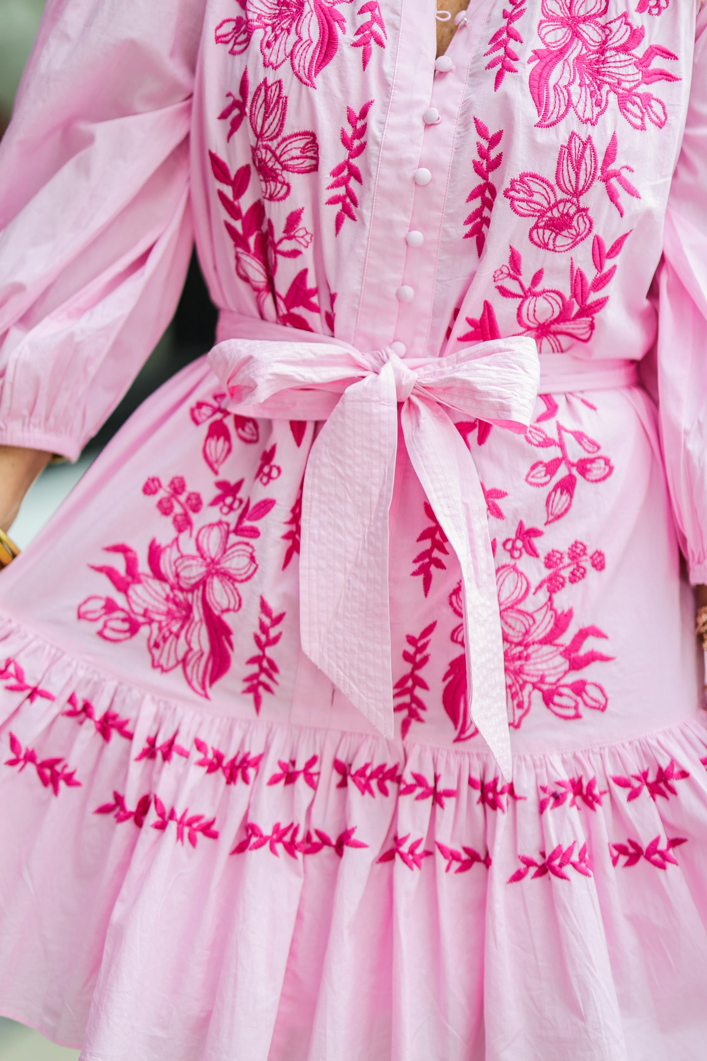 PINK FLORAL LORIANNE DRESS
