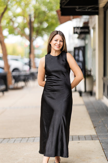 DORTHEA BLACK SLIP DRESS